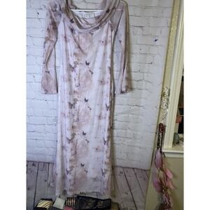 Dress Floral Painted Design Maxi Dress Size M Reg
